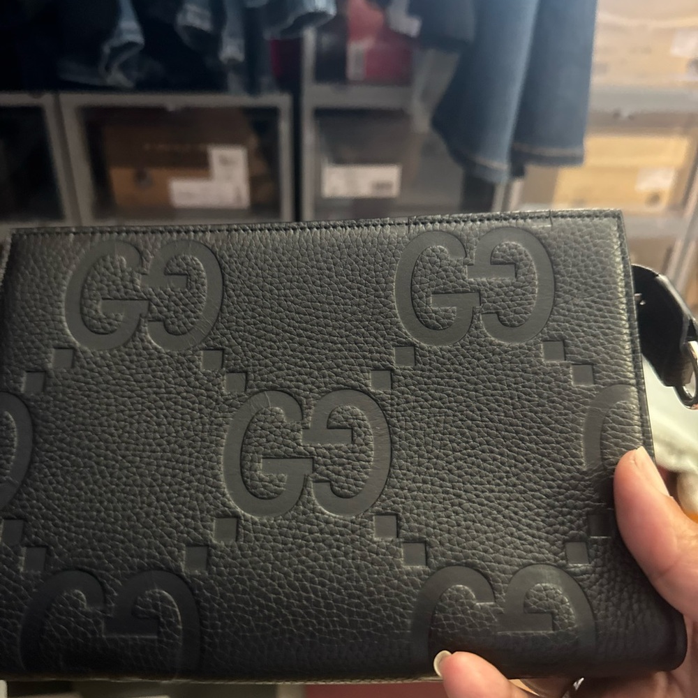 Gucci Embossed Black Leather Men's Wallet